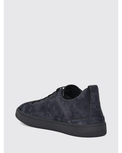 Church's Blue Rochdale Suede Calf Leather Sneakers With Pull-Tab for men