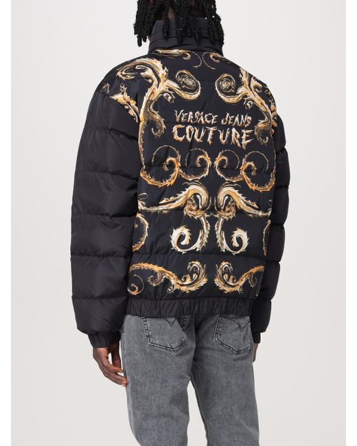 Versace Jeans Couture Black Quilted Nylon Jacket for men