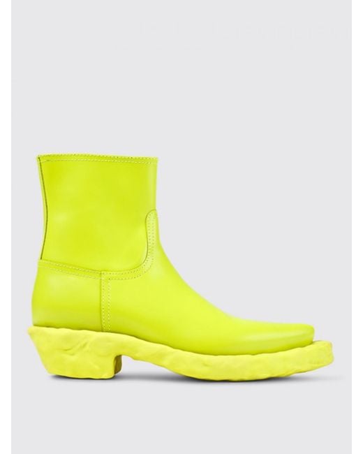CAMPERLAB Yellow Flat Ankle Boots