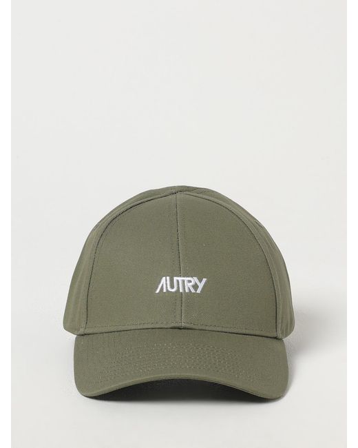Autry Green Cotton Hat With Embroidered Logo for men