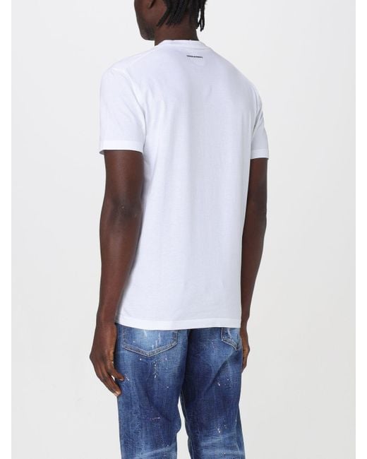 T-shirt Rocco Cool in cotone di DSquared² in White da Uomo