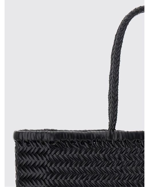 Dragon Diffusion Black Handtasche Aus Geflochtenem Leder Mit Doppeltem Griff Von