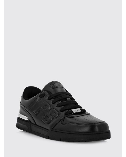 Philipp Plein Black Andrika Leather Sneakers for men