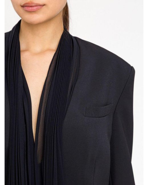 Twinset Black Crêpe Single-Breasted Blazer