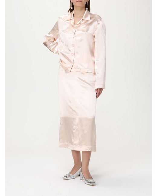 Philosophy Di Lorenzo Serafini Natural Elegant Long Sleeve Shirt With Button Closure