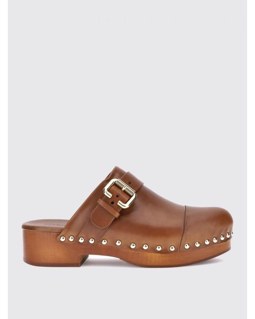 Chloé Brown ChloÉ Jeannette Leather Sabot