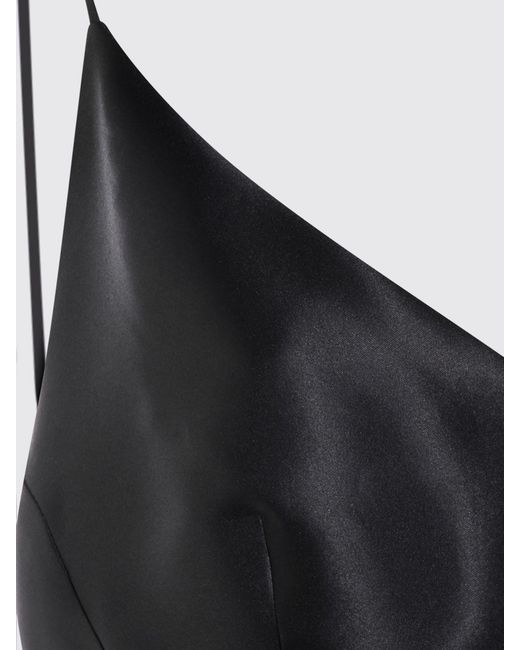 Alberta Ferretti Black Silk Organza Midi Dress