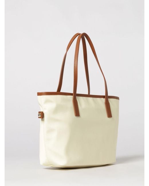 Mc2 Saint Barth Natural Nylon Bag With Embroidered Logo