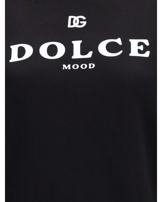 Dolce & Gabbana Blue Dolce &Amp Gabbana Cotton Crewneck Sweatshirt With Contrast Logo
