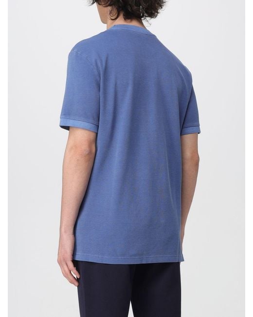 T-Shirt Basic di Fay in Blue da Uomo