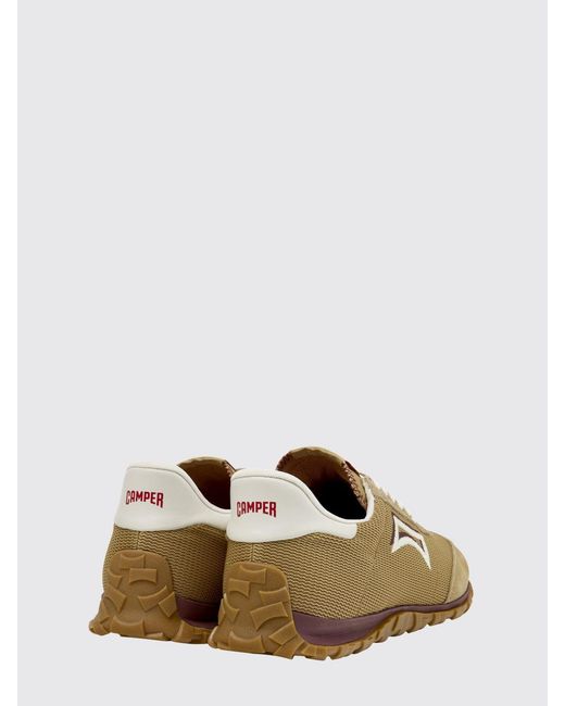 Camper Brown Drift Walk Recycled Fabric And Suede Sneakers for men
