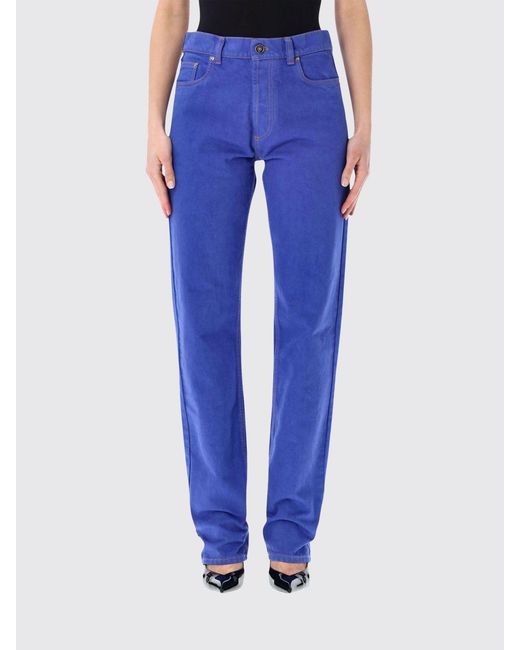 Jeans De Denim De Algodón Versace de color Blue