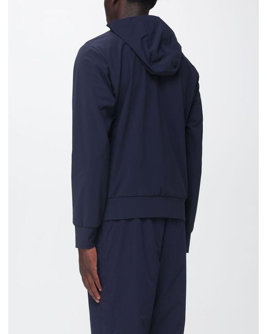 Save The Duck Blue Luiz Technical Stretch Nylon Zipped Hoodie By for men