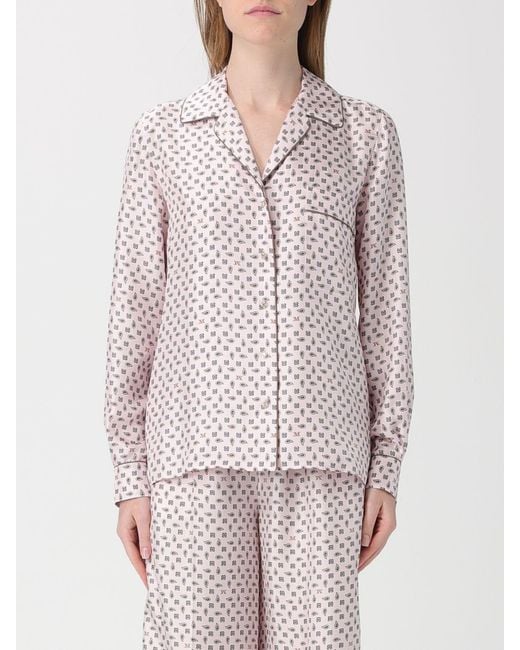 Max Mara White Disco Printed Silk Shirt