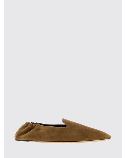 The Row White Casa Suede Loafers With Elasticated Heel for men