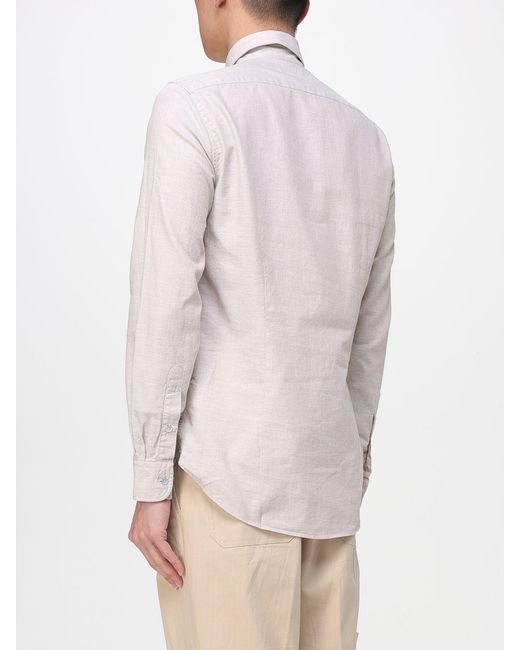Michael Kors Gray Classic Silk And Linen Shirt for men