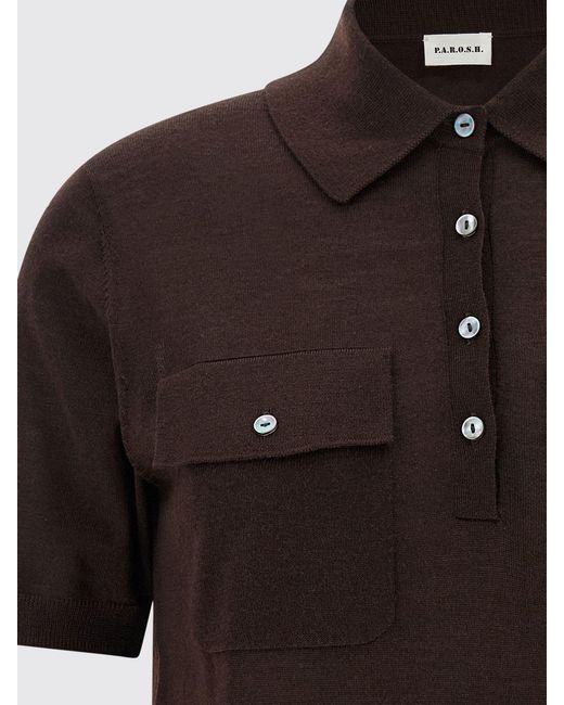 P.A.R.O.S.H. Brown Polo Shirt P.A.R.O.S.H