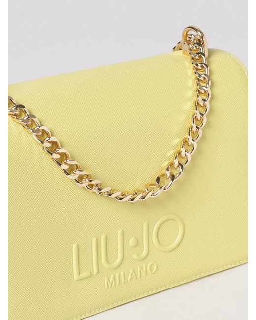 Liu Jo Yellow Saffiano Faux Leather Bag
