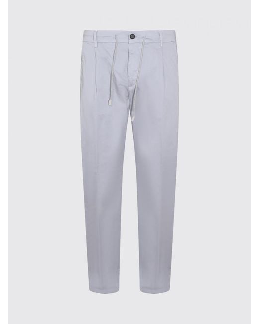 Eleventy Gray Stretch Cotton Trousers for men