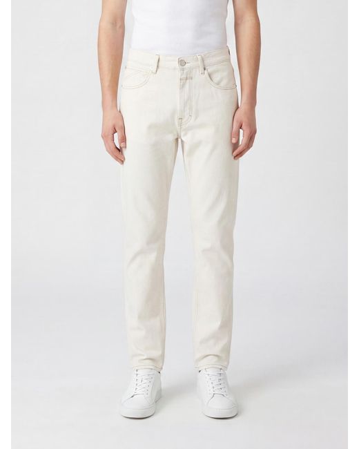 Closed White Cooper Straight Fit Five-Pocket Stretch Cotton Denim Jeans for men