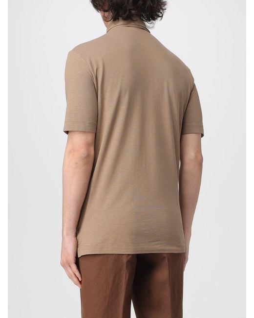 Zanone Natural Basic Cotton Polo Shirt for men