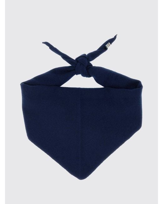 Extreme Cashmere Blue Pure Cashmere Bandana With Tie Fastening