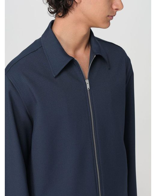 Camicia con zip di Jil Sander in Blue da Uomo