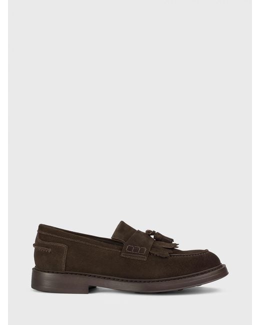 Doucal's White Suede Loafers With Tassels for men