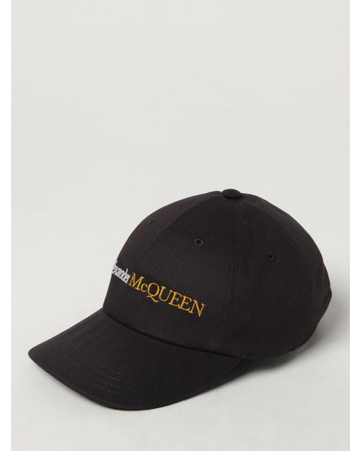 McQueen Black Logo Baseball Cap for men