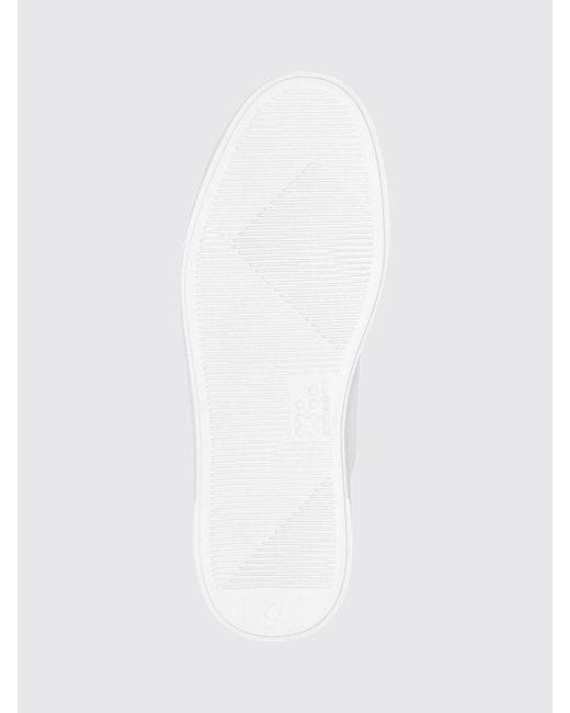 Philipp Plein White Leather Low-Top Trainers With Monogram Pattern And Hexagon Logo