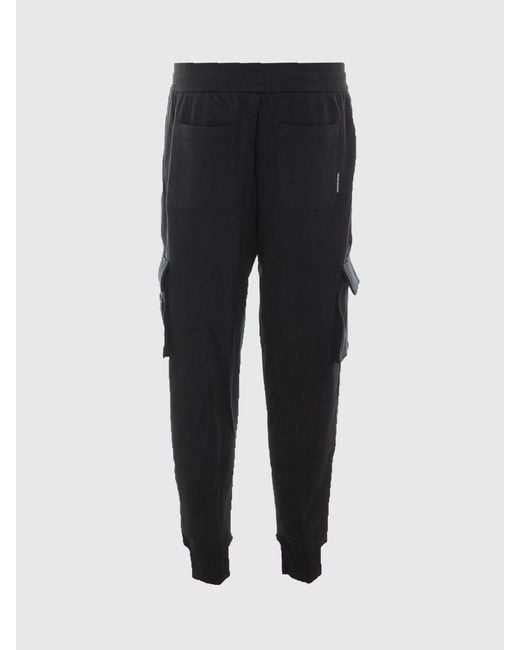 Moose Knuckles Blue Cotton Cargo Jogging Trousers With Drawstring for men