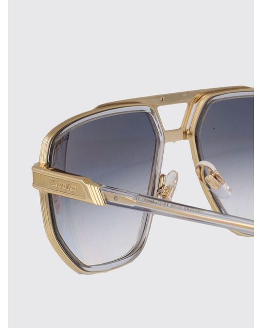Carrera Gray Rectangular Metal Aviator Sunglasses With Double Bridge for men