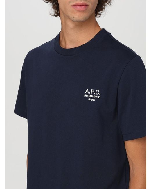 A.P.C. Blue T-shirt for men