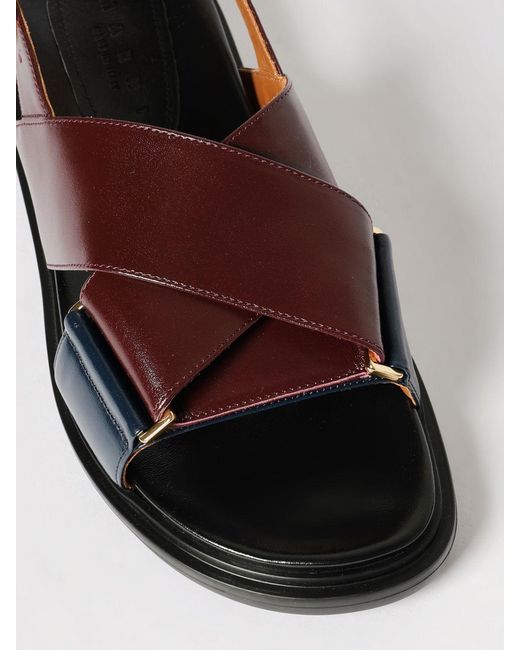 Marni White Leather Sandal