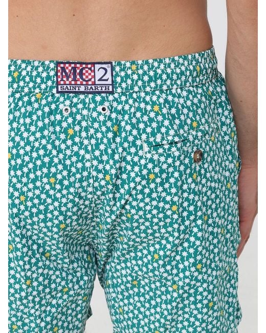 Mc2 Saint Barth Blue Printed Swimsuit for men