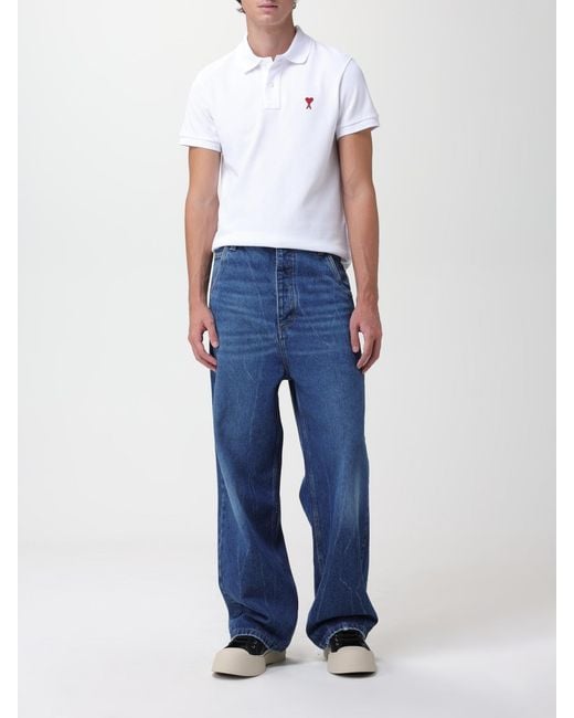 AMI White Polo Shirt for men