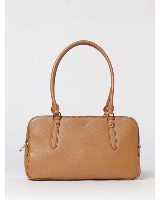 Furla Natural Giulia Boston Medium Shoulder Bag