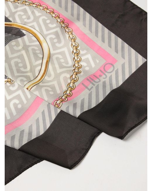 Liu Jo Black Printed Scarf