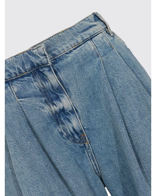 Semicouture Blue Wide Leg Jeans