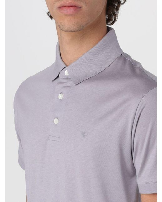 Emporio Armani Purple Polo Shirt for men