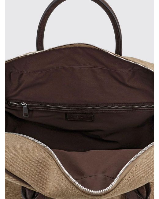 Orciani Brown Safari Suede Suitcase for men
