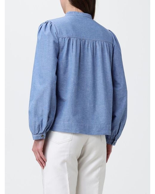 A.P.C. Blue Organic Cotton And Linen Shirt