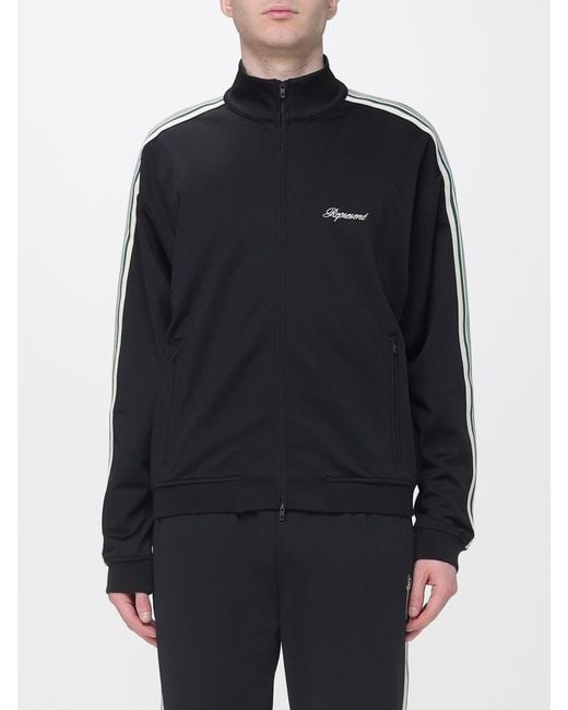 Represent Blue Cotton Zip-Up Sweatshirt for men
