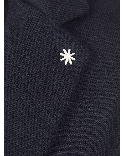 Manuel Ritz Blue Jersey Single Breasted Blazer for men