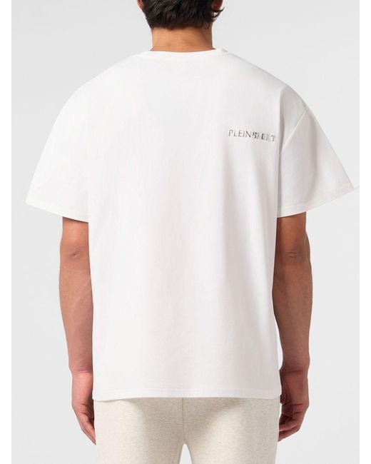 T-Shirt Basic di Philipp Plein in White da Uomo