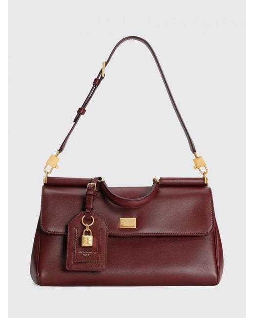 Dolce & Gabbana Purple Dolce &Amp Gabbana My Sicily Calf Leather Handbag