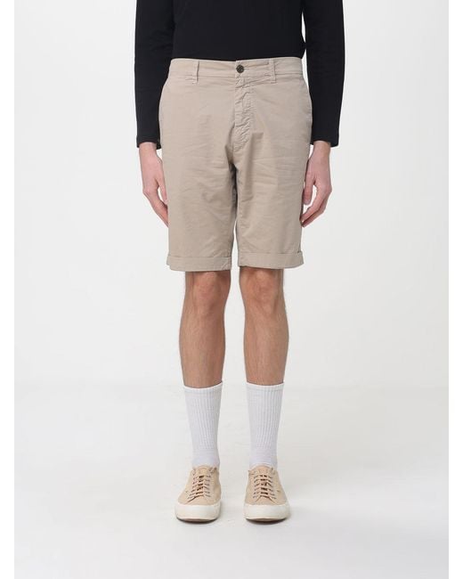 Mason's Natural Slim Fit Stretch Cotton Shorts for men