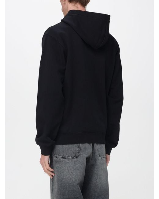 Jacquemus Blue Cotton Hoodie With Logo for men