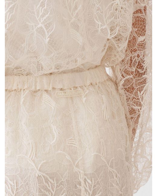 Fabiana Filippi Pink Lace Midi Skirt