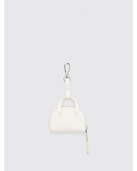 DIESEL White 1Dr Dome Leather Charm